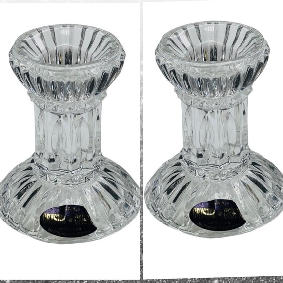 DePlomb Other - Set of 2 DePlomb 24% Lead Crystal Candle Holders